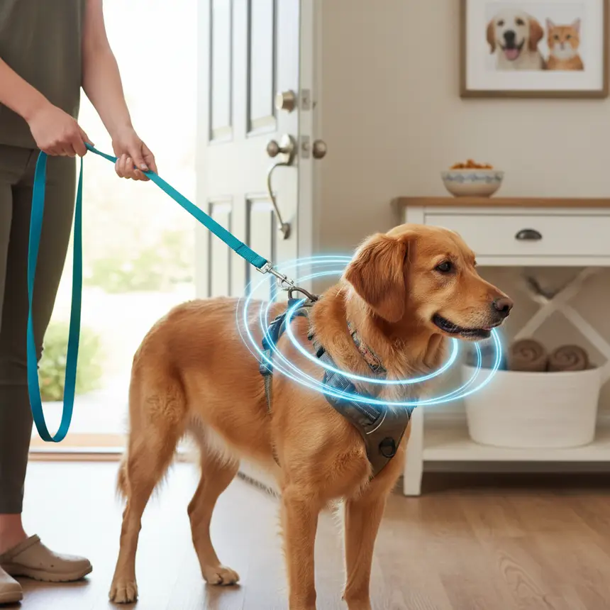 Dog double leash safety