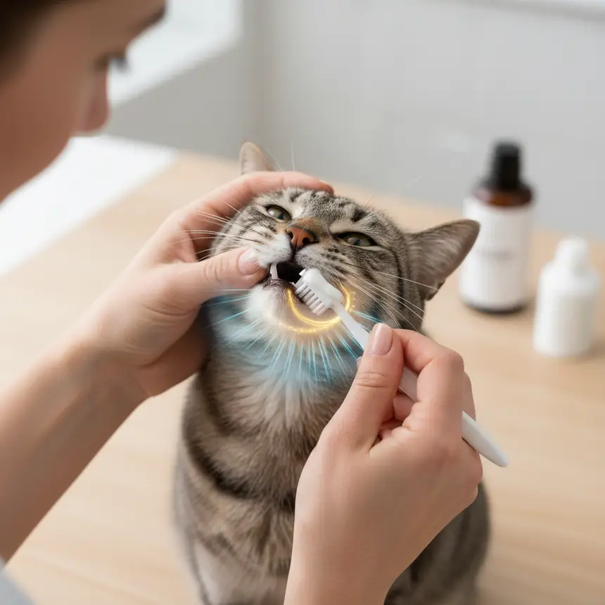 고양이 양치질 방법