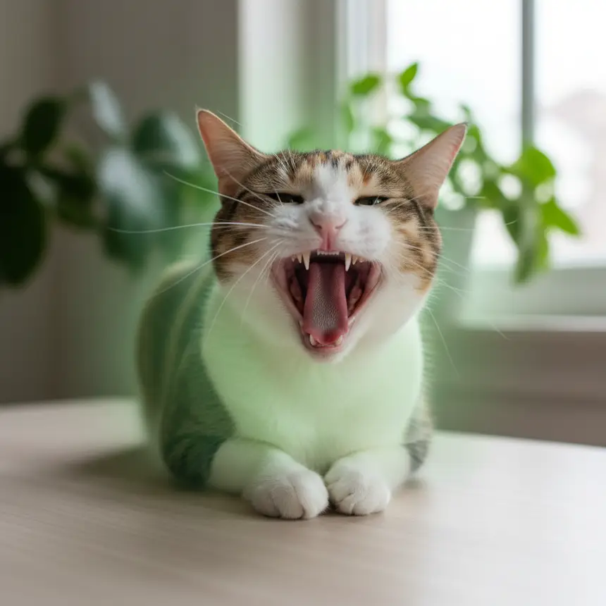 건강한 고양이 미소