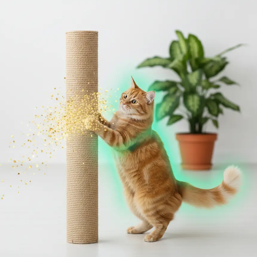 고양이 스크래칭, 건강한 고양이