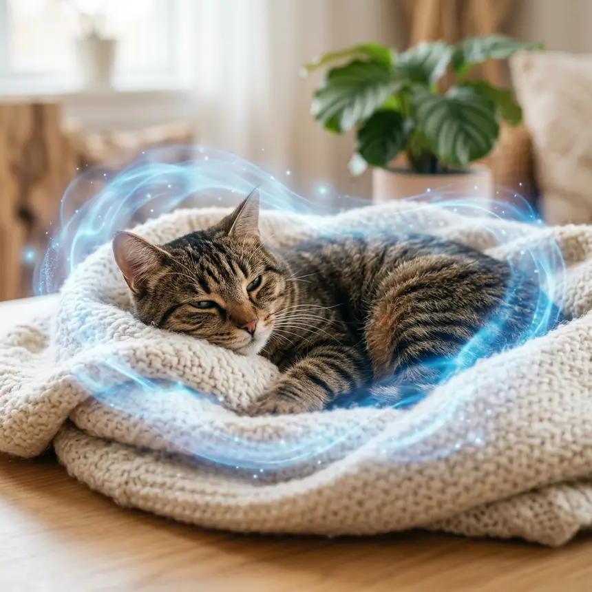 Peaceful cat, recovering