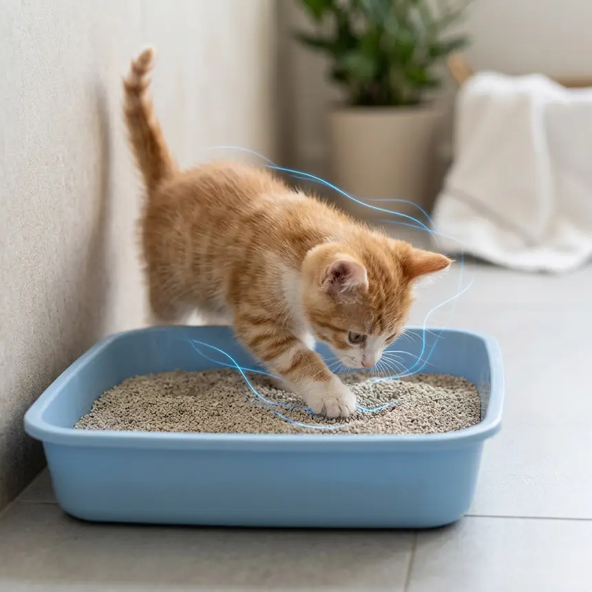 새끼 고양이 배변 훈련