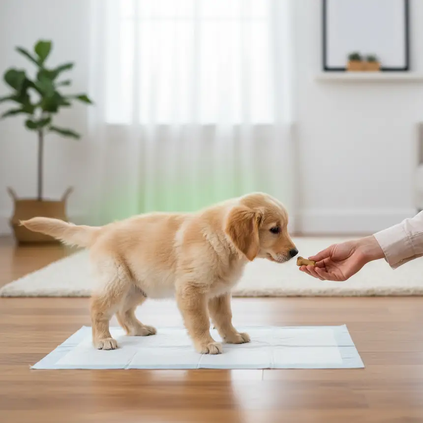 Dog potty praise reward