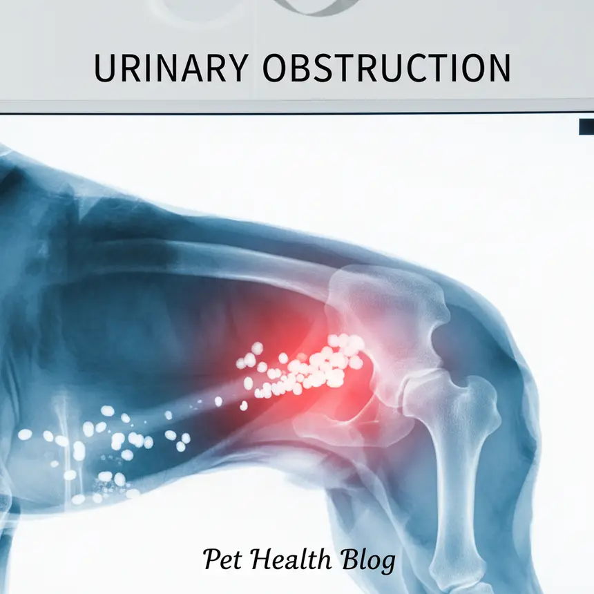 Dog urethral stones X-ray