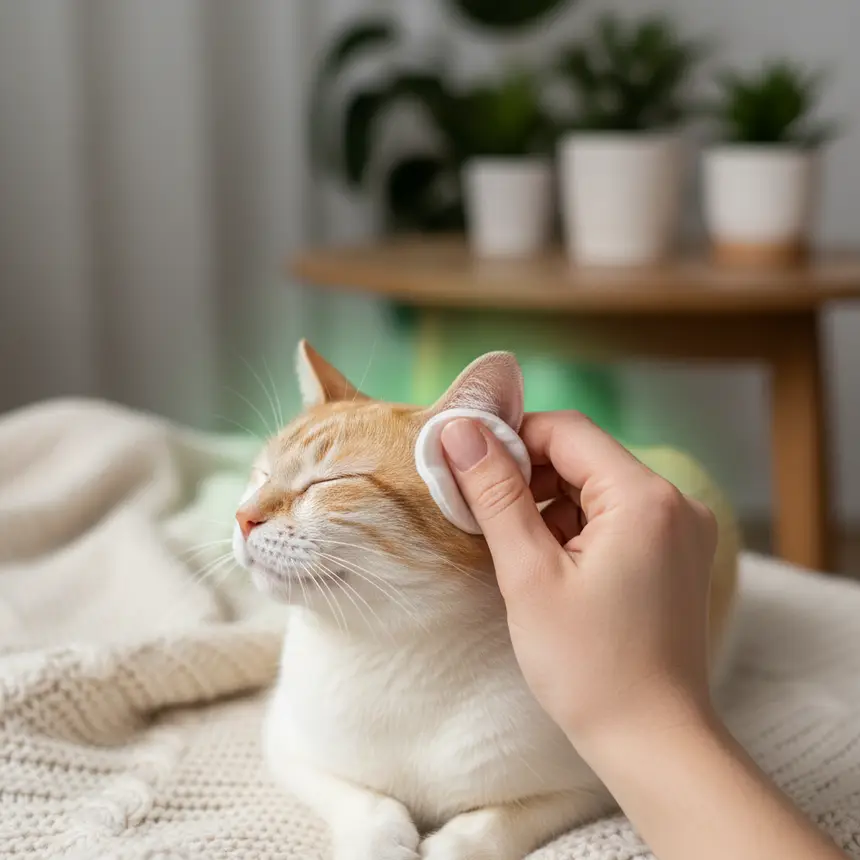 고양이 귀 청소