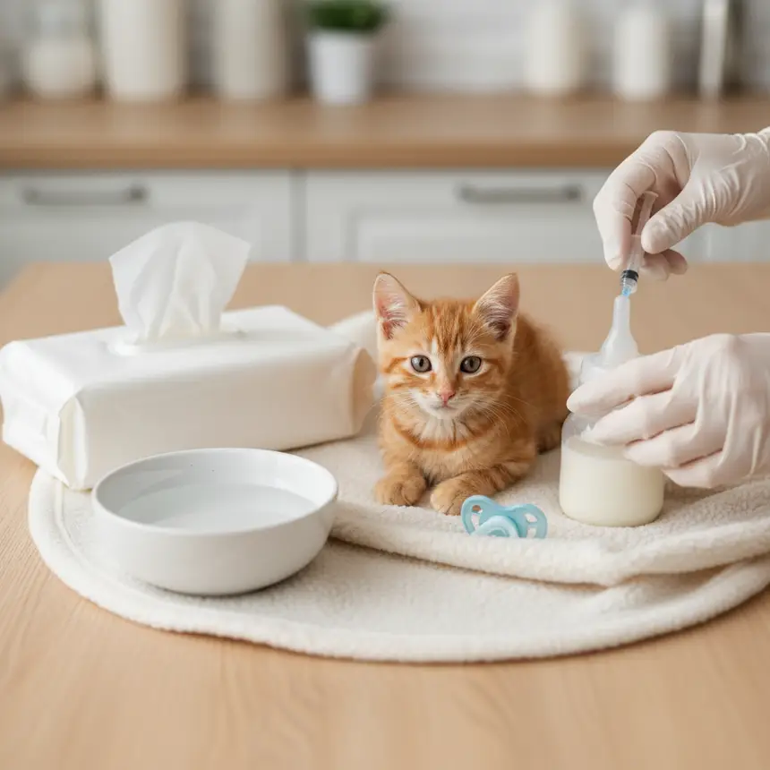 새끼 고양이 위생 관리