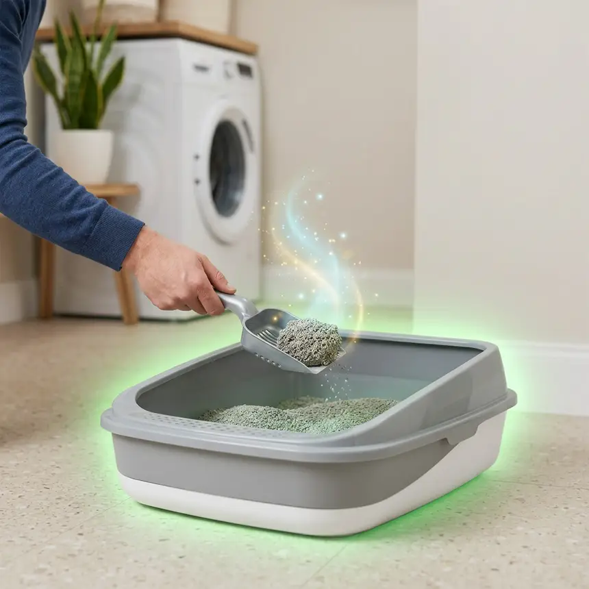 Cat litter box cleaning