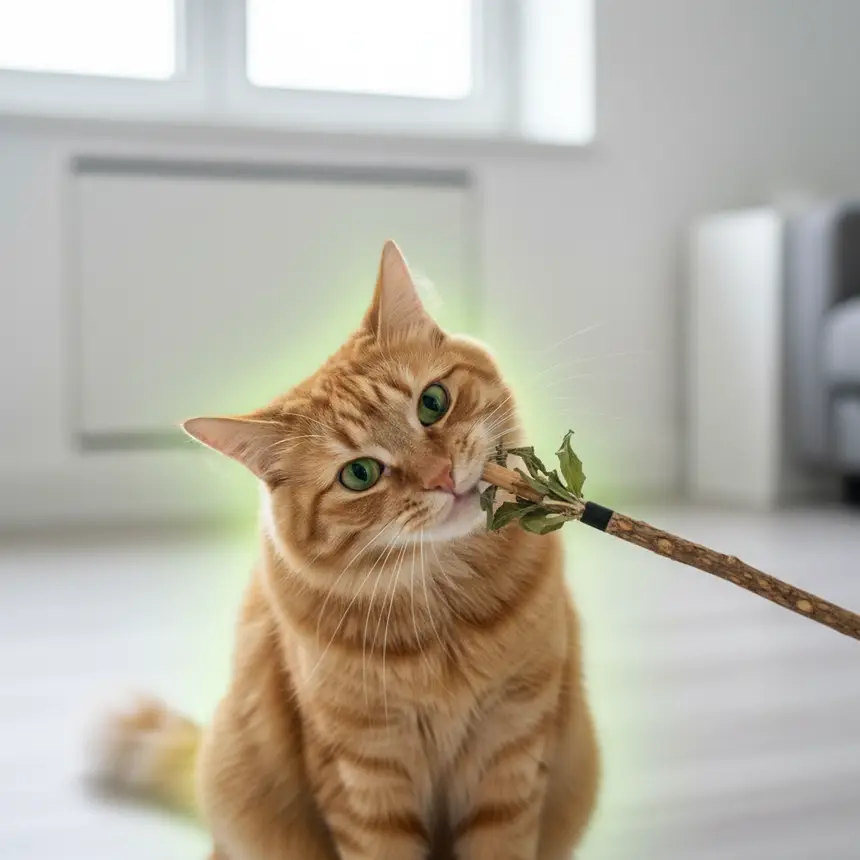 Cat matatabi play