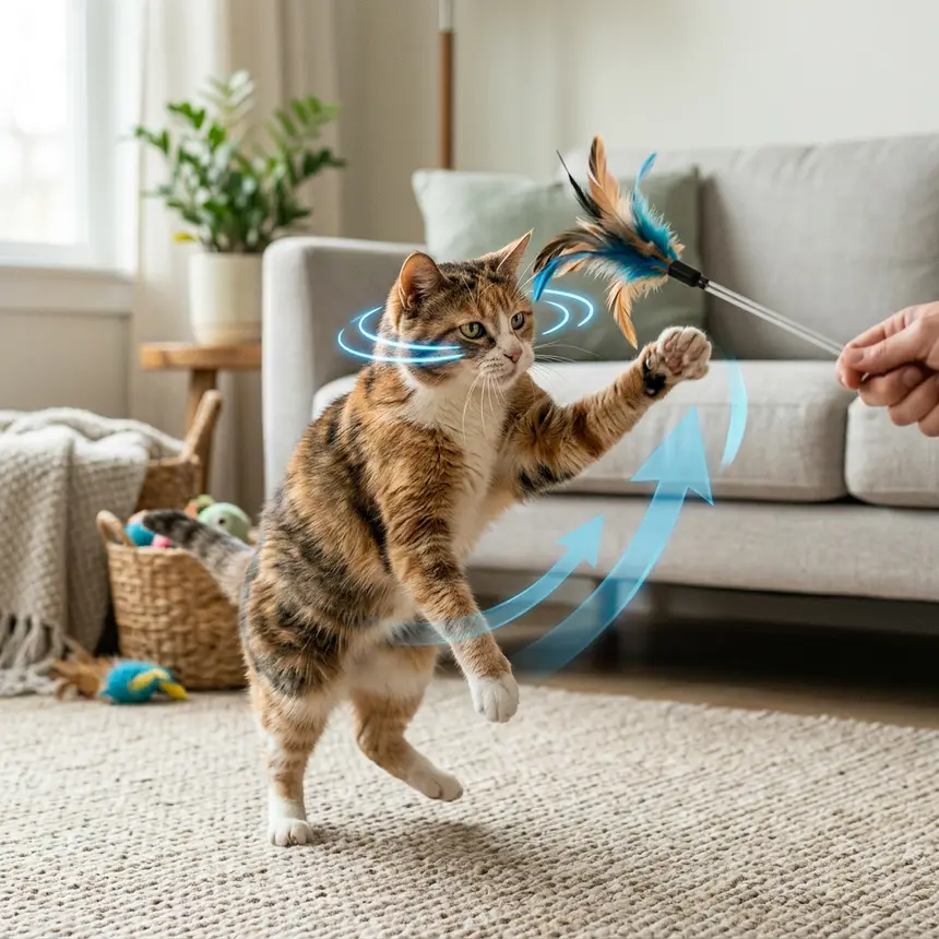 Cat wand play