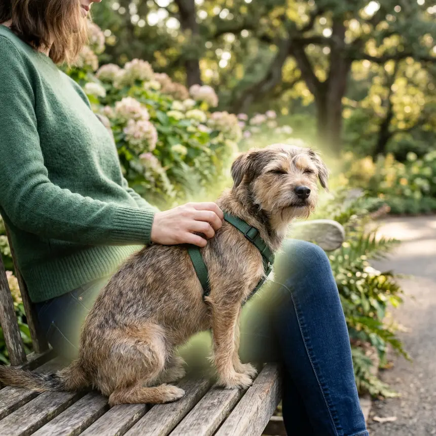 Happy pet companionship