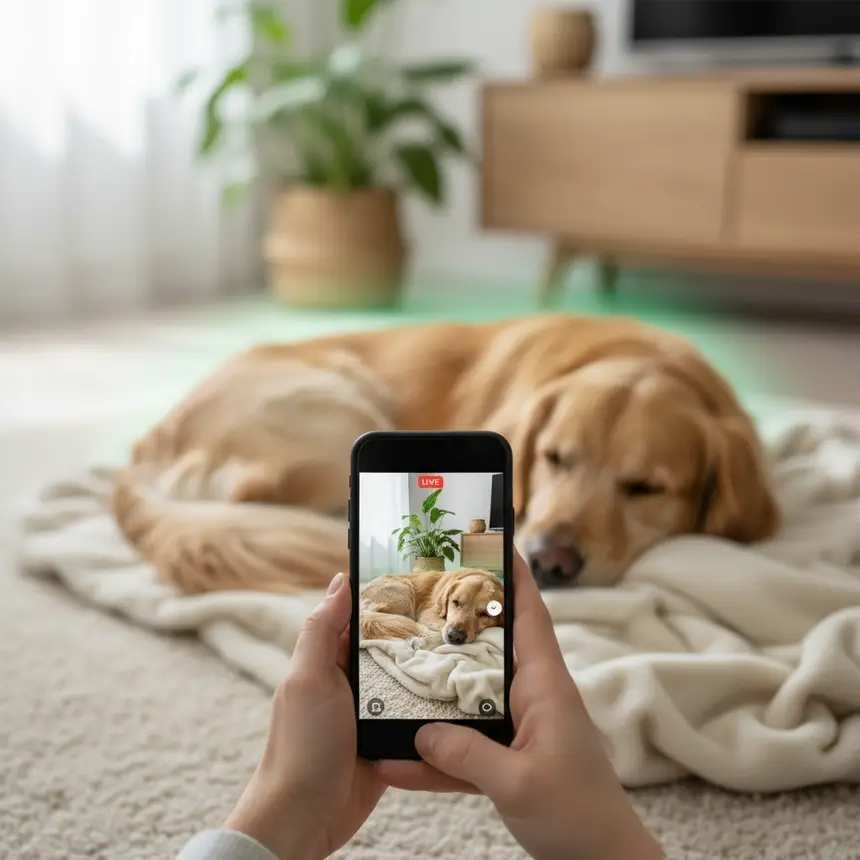 peaceful pet, smartphone pet cam