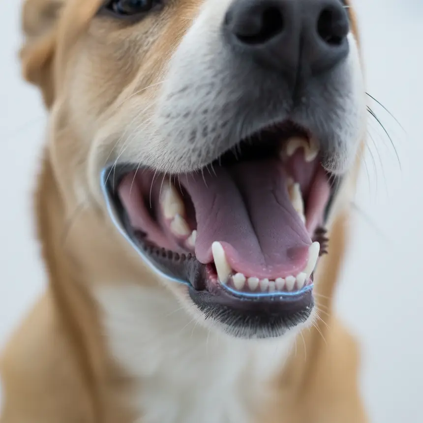 Pale dog gums