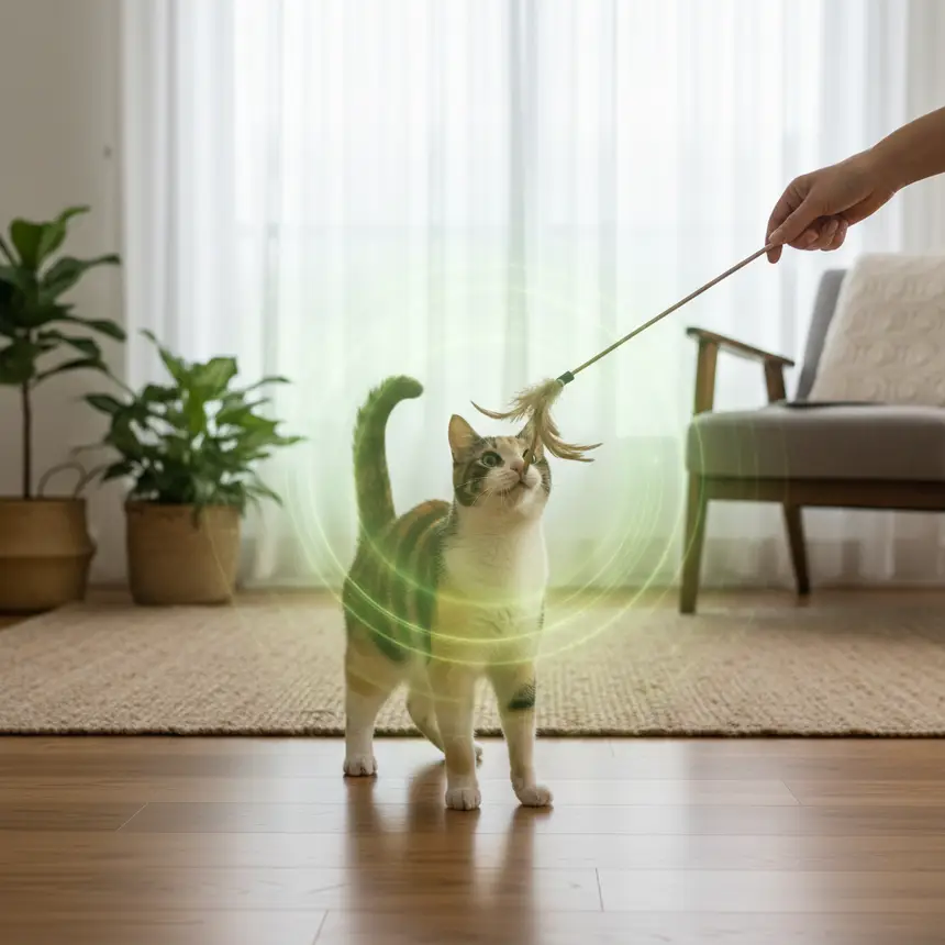 Joyful healthy cat