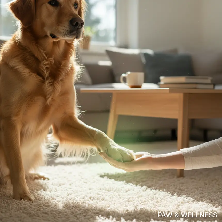 Healthy dog paws, happy pet