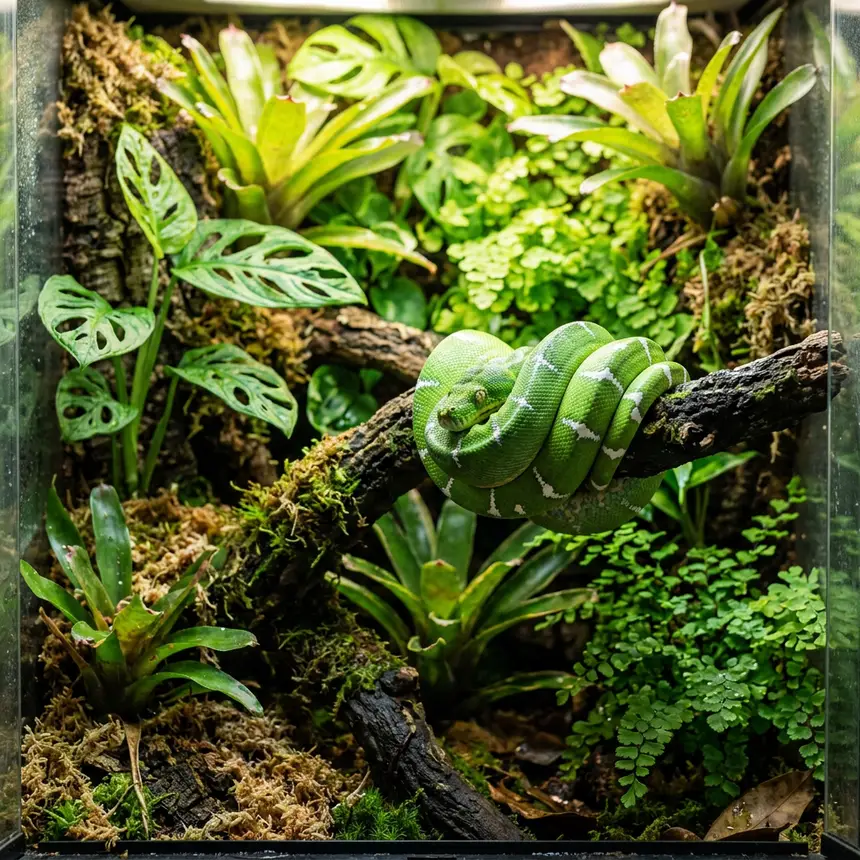 Healthy reptile vivarium