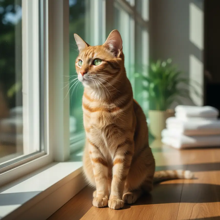 Healthy cat coat