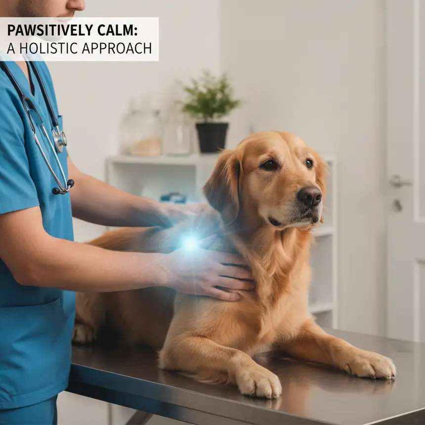 Veterinarian dog examination, health check-up