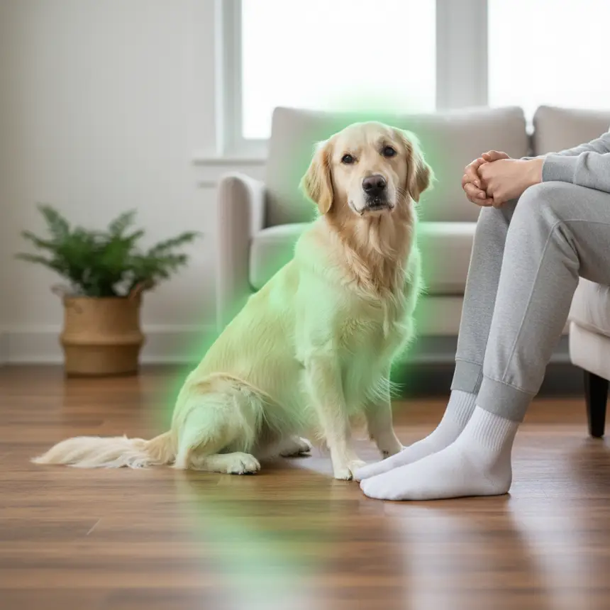 Calm dog, happy pet